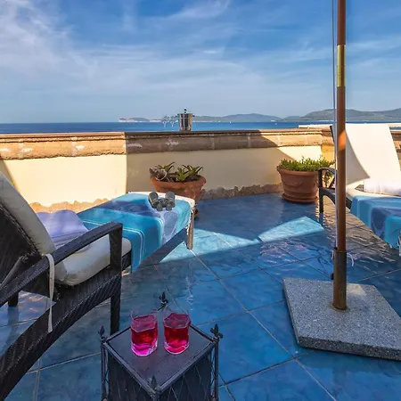 Sardinia Re - Blue Terrace Panoramic Sea View 阿尔盖罗